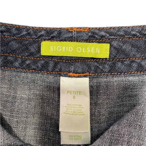 Sigurd Olsen blue denim midi boho skirt size 8P - Picture 15 of 15